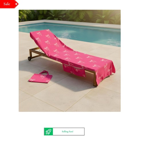 Pink bow microfibre sun - bow,