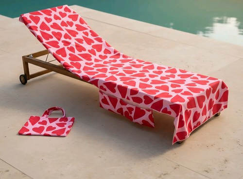 Sun lounger towel with pockets - lounger,